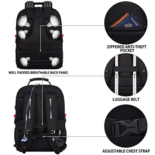 Travel Laptop Backpack (Red)