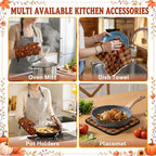 Fall Football Kitchen Decor Set (Brown Fall Football)