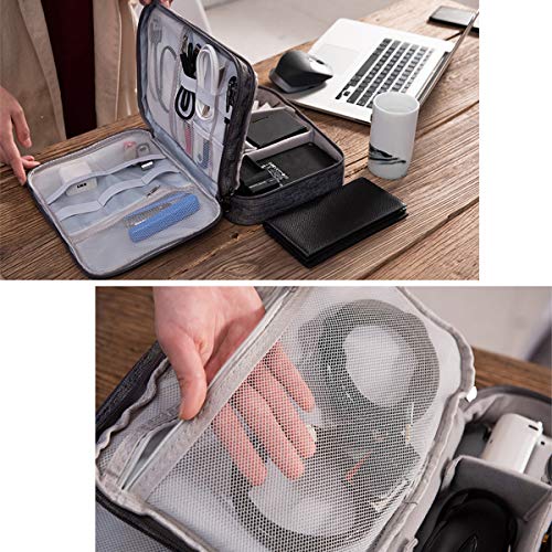 Electronics Travel Organizer (Large / Three layer-Grey)