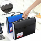 Extra Large Legal Size (Legal Size & Foolscap / 12 Pockets,1 Pack Black)