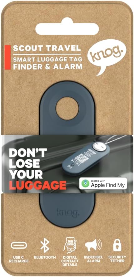 Knog Scout iOS Smart Tag, Tracker & 85d Alarm – Rechargeable Luggage Tag - Image 9