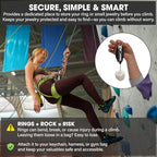 Waterproof Ring Holder Keychain for Travel & Gym (Vanilla / 1 pack)