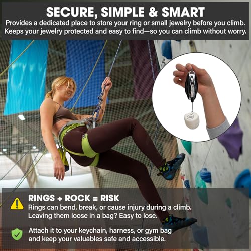 Waterproof Ring Holder Keychain for Travel & Gym (Vanilla / 1 pack)