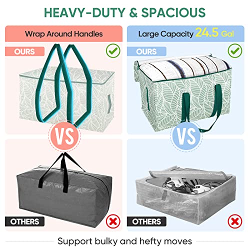 2 Pack Oversized Moving Bags with Reinforced Handles (2-Pack / Antique Folidage)