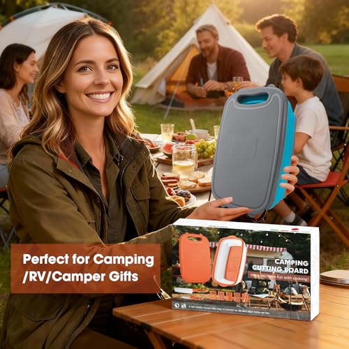 Collapsible Camping Cutting Board (Blue Gray)