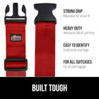 Heavy Duty Luggage Straps for Suitcase (Red)