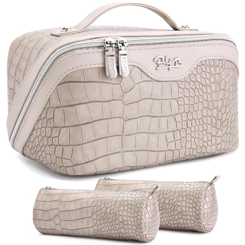 Travel Makeup Bag Cosmetic Bags for Women (E-5-Apricot)