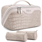 Travel Makeup Bag Cosmetic Bags for Women (E-5-Apricot)