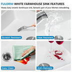 33"x19" White Undermount Sink Ledge Workstaion (33"x19"x10" / White)