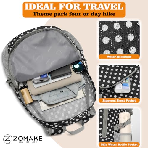 Lightweight Packable Backpack 30L (30L / D-black,white Polka Dots)