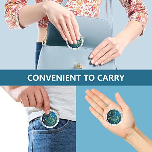 Pill Box 3 Compartment Small Pill Case Pill Organizer for Purse (Set-2-sstyle 1 / 2 piece)