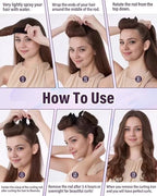 Heatless Hair Curler Overnight Curls (Black(Pack of 3))