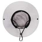 Womens Summer Sun Hat Beach Hat Wide Brim Outdoor UV Protection Hat Foldable Cool Mesh Ponytail Bucket Hat (6-7 / Light Grey-grey)