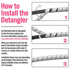 CORD DETANGLER for Curling Irons, Hair Straighteners, Blow Dryers & Clippers (10-Feet, Hot Pink)