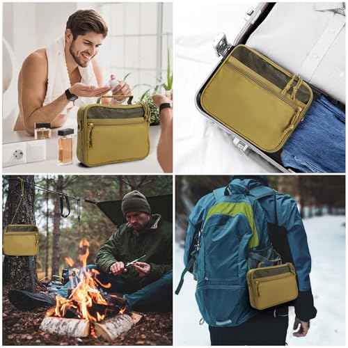 Hanging Toiletry Bag for Men (Khaki)