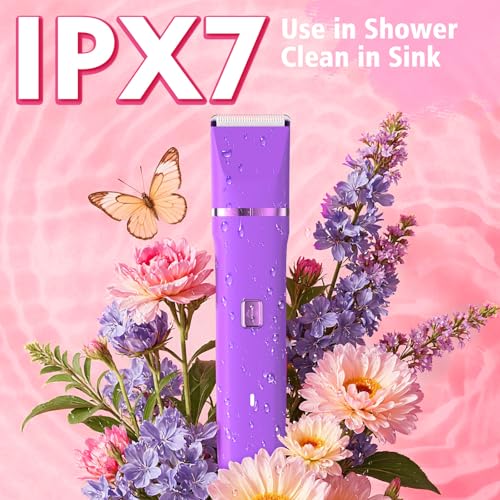 3-in-1 Bikini Trimmer for Women, Vacation Essentials for Women (Nebula Violet)