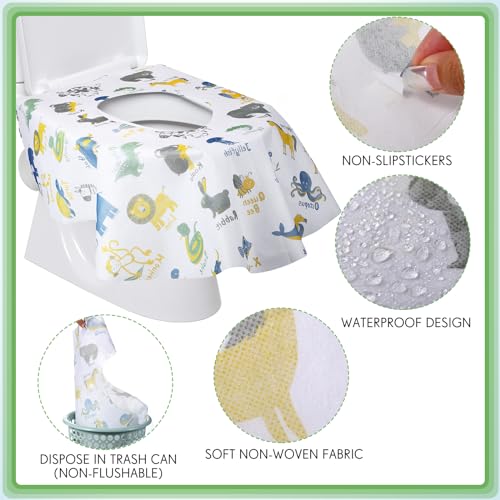 50 Packs Extra Large Disposable Toilet Seat Covers for Kids Adult