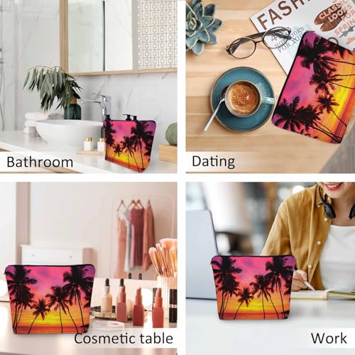 Tropical Beach Makeup Bags Makeup Organizer (9 x 7.1 inch / Tropical Beach)