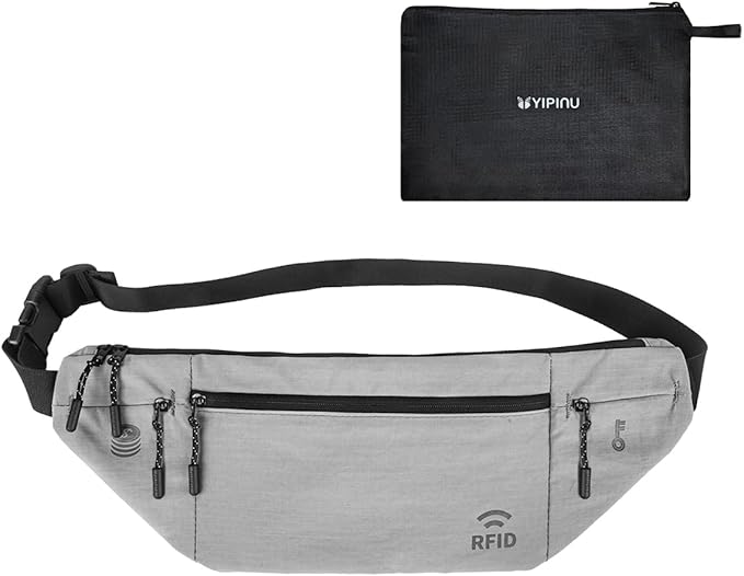 Travel Money Belt for Men and Women hidden slim passport holder by YIPINU