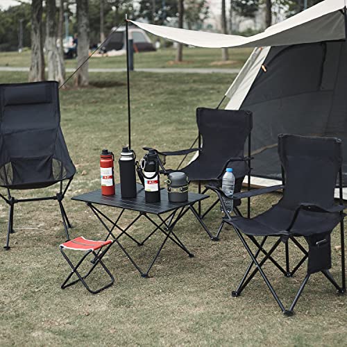4Pack Folding Camping Chairs (Red)