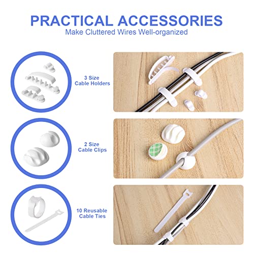 3 Pack Cable Organizer Box (White)