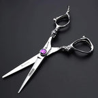 7/8-inch Personalized Scissors Salon Hairstyle Scissors Stainless Steel Hair Styling Tools (6 inch 2pc-C)