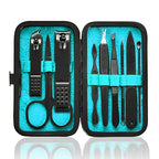 Manicure Set 9 in 1 Stainless Steel (Blue-big Nail Clipper)