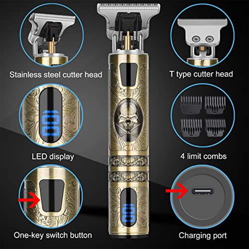 Professional Hair Trimmer for Men (Bronze With Lcd)