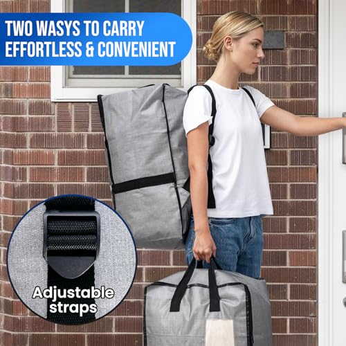 2 Pack Gray Moving Bags W (Gray / 2 Pack Large)
