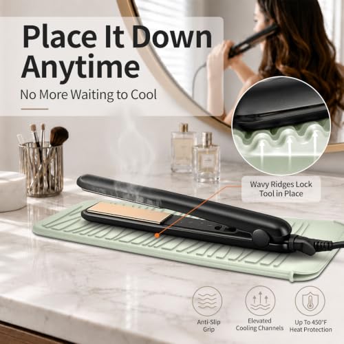 Silicone Heat Resistant Mat (1 Pack / Beige)