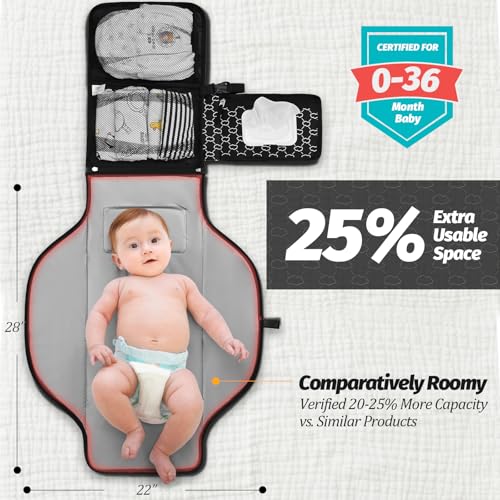 Portable Diaper Changing Pad (Black)
