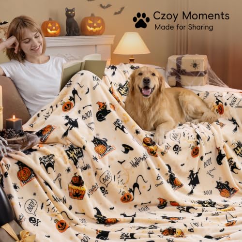 Halloween Fleece Blanket King (Halloween Pumpkin Cat / King(108" X 90"))