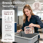 TSA Approved Toiletry Bag (4 Rose Pink / Pure TSA Series (4 Medium))