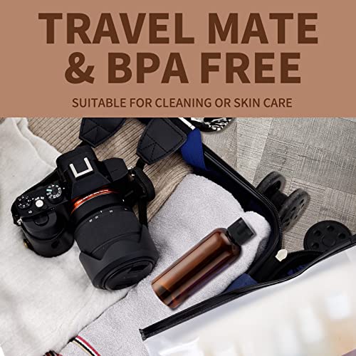 3.4 oz Travel Bottles for Toiletries (Brown)