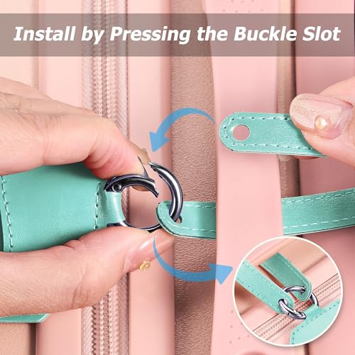 3 Pack Luggage Tags for Suitcases Bag Tag (Cyan Airplane)
