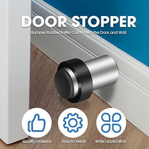 20 Pcs Floor Mounted Door Stopper Stainless Steel (Silver)