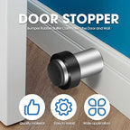 20 Pcs Floor Mounted Door Stopper Stainless Steel (Silver)