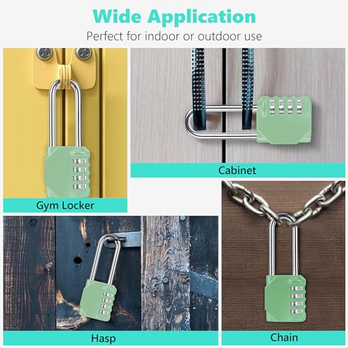CL21KG 2.6 Inch Long Shackle Combination Lock (Khaki-Green (L) *1)