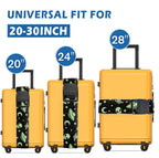 Luggage Straps for Suitcases Travel Belt Accessories (Cute Green Aliens)