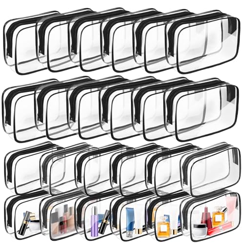 Clear Makeup Bag (24 Packs Black)