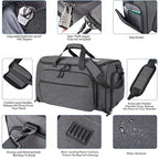 2 in 1 Garment Duffle Bags for Travel Mens Carry (Waterproof Compartment)
