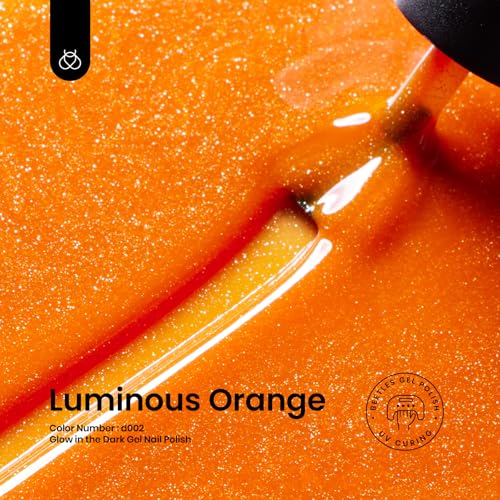 Beetles Halloween Gel Nail Polish (Luminous Orange)