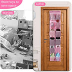 Over the Door 12 Pocket Hanging Shoe Organizer (Pink)