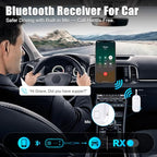 Premium Bluetooth 6.0 Transmitter Receiver (White)