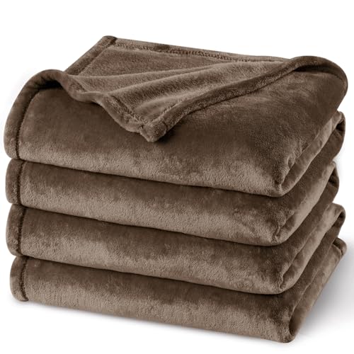 Ultra Soft Fleece Blanket King Size (Cocoa Brown / King(108" X 90"))