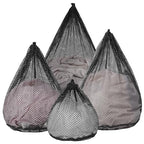 4Pcs Mesh Laundry Bags Washing Machine Mesh Wash Bags Jumbo for Delicates Clothes (Black / Pack 4 pcs)
