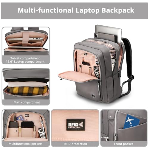 Design Laptop Backpack for Women (Grey)