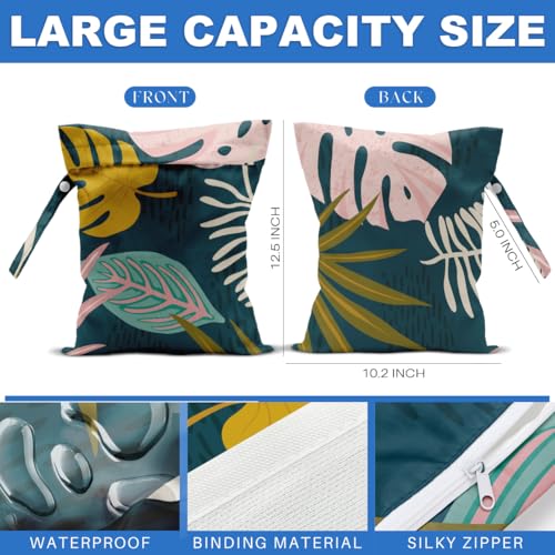 Beach Bags Wet Bag for Swimsuit (Palm Leaves)