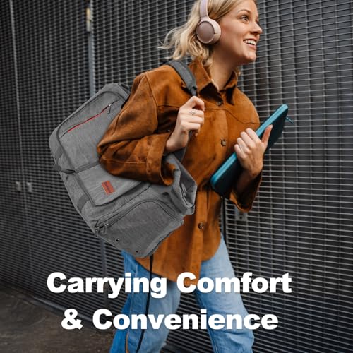 40L Foldable Duffle Bag for Travel Men & Women Carry On 22"x14"x9" Airline Approved (Textured Grey / 40L)