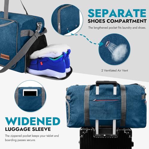65L Travel Duffel Bag (Aegean Blue / 65L)